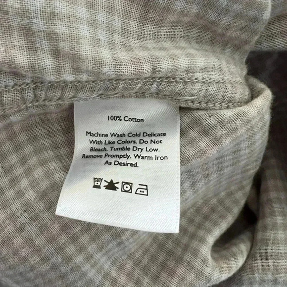 Eddie Bauer Classic Fit Red Plaid Check Collared Cotton Button Down Size Large - Picture 9 of 9